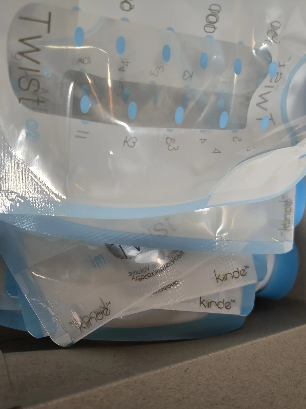 NEW 10 Single Use Kiinde Twist Breast Milk Storage Bags 6 ounce